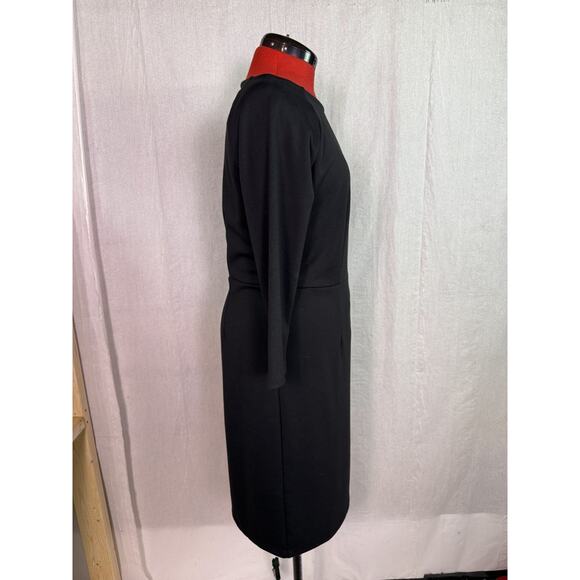 Old Navy Dress Womens Size L Black Long Sleeve Pullover Knee Length D858 - Picture 4 of 10